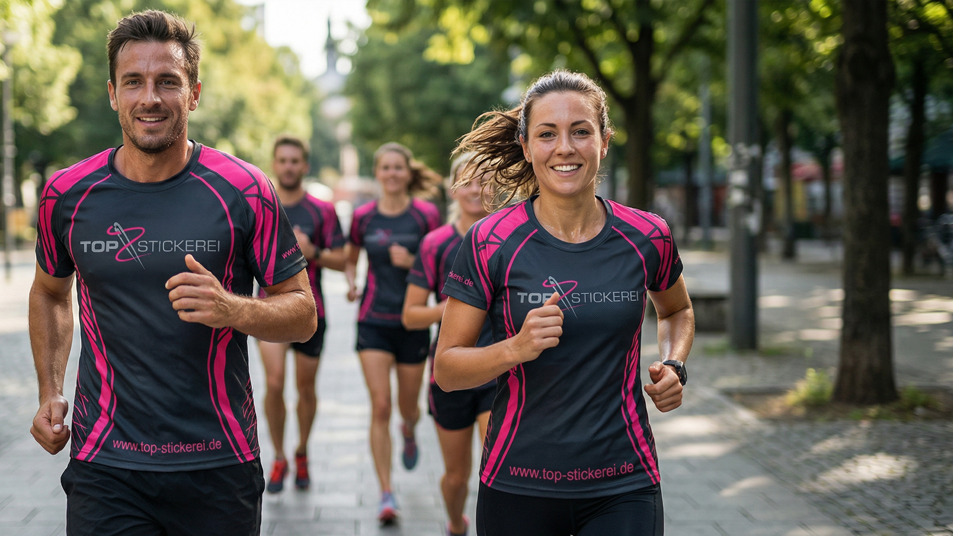 Bedruckte Lauftrikots der TOP-Stickerei f&uuml;r Vereine